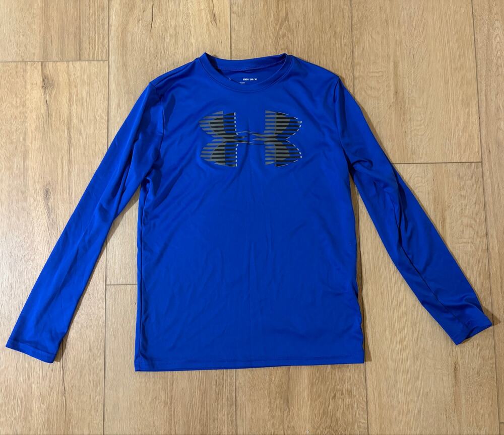 Under Armour Youth Medium 10/12 Boys Blue Long Sleeve Top